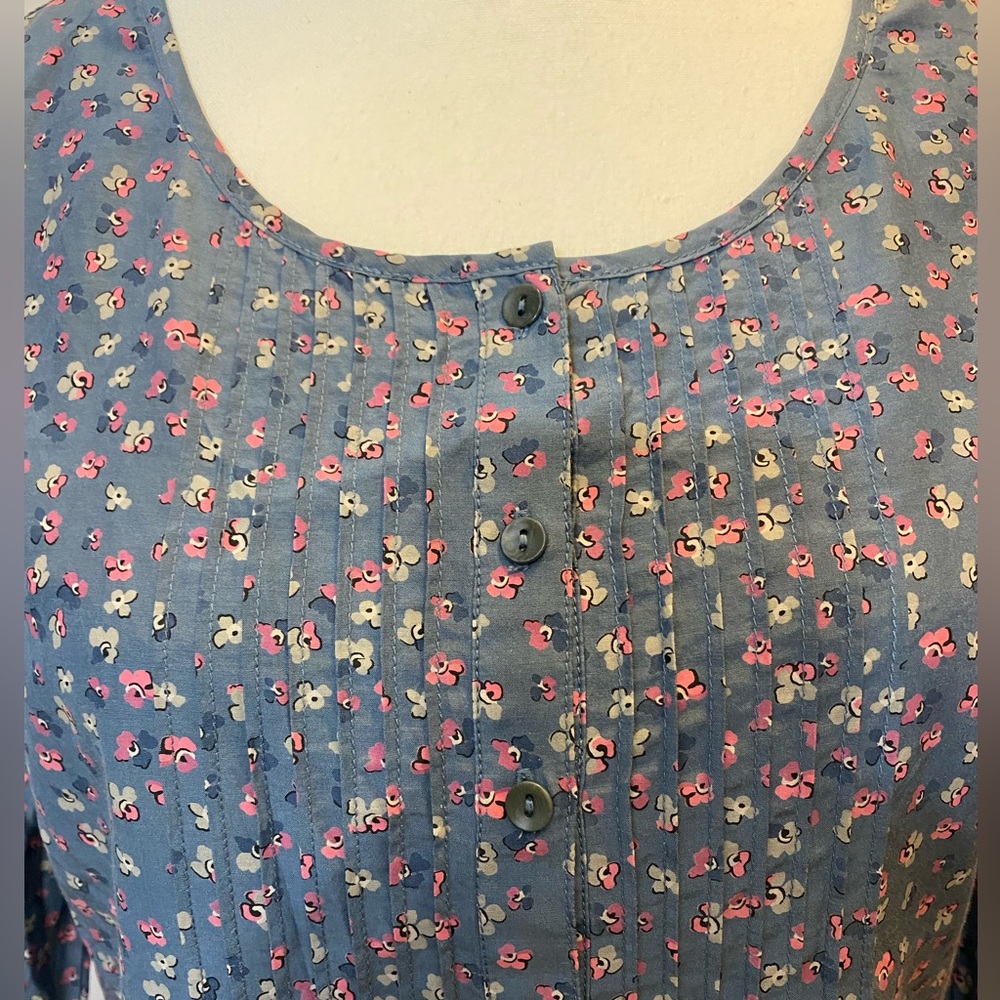 Marc O’Polo silk 53% cotton 47% floral long sleeve top NWOT size 36 (small)